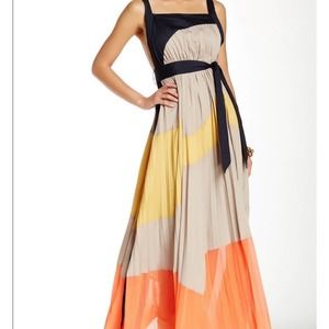 Gracia colorblock maxi dress LG NWOT